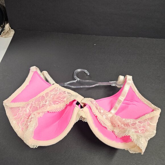 Hers by Herman 36D Bra, pink with cream lace - Picture 2 of 3